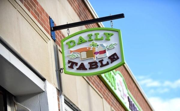 Daily Table sign on building