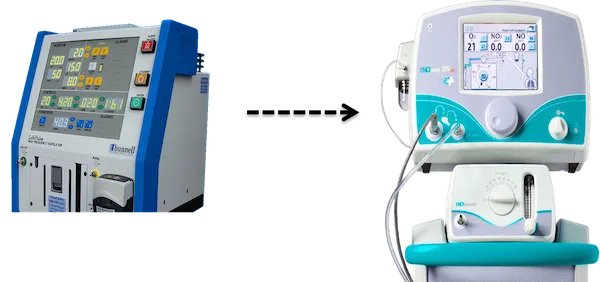 Two medical monitor machines