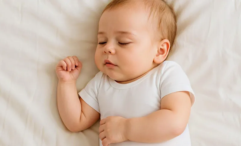 Photo of a sleeping baby from Earth.com's article