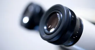 two microscope lenses